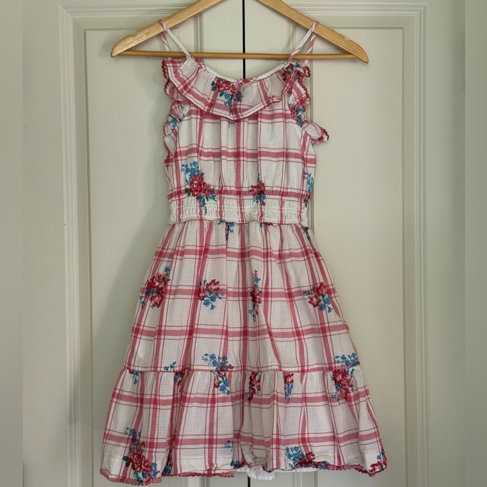 Polo Ralph Lauren Girls' Floral Check Dress - Big Kid 12